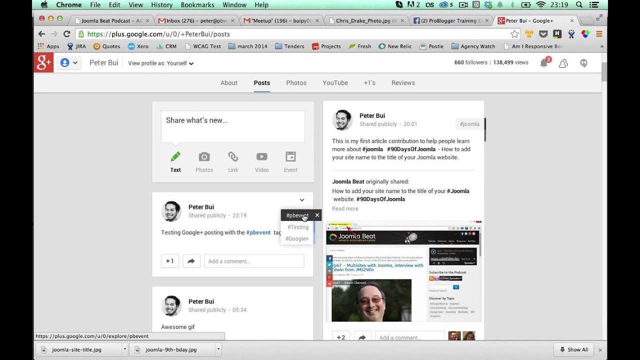 How to add a hashtag to a post in Google+ and make it appear - YouTube