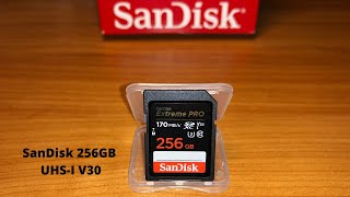 SanDisk Extreme Pro SDXC 256GB 170MB/s V30 UHS-I U3 C10 Unboxing SanDisk Extreme Pro SDXC 256GB 170MB/s V30 UHS-I U3 C10 Unboxing