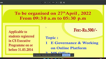 CS New Announcement for CS All students Regarding 8 hours of PDP Training by ICSI LIVE UPDATE