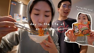 Daily Life of an Introvert vlog: Trying Viral Buldak Ramen 🍜, Cleaning the Car | Vet Visits🩺