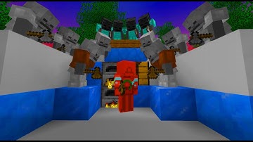 Minecraft Speedrunner VS 12 AI Hunters