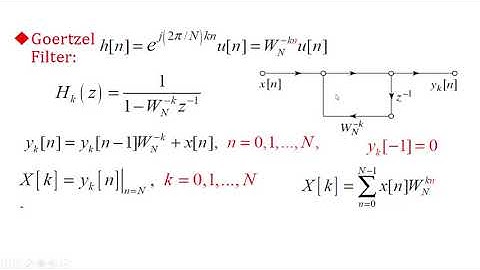 Goertzel and Chirp Transform Algorithms