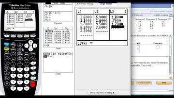 ANOVA table with the TI-84 (Texas Instrument) .mp4