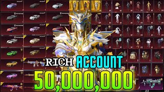 $50,000,000 UC 😱 | One of the Richest PUBG MOBILE accounts in the World