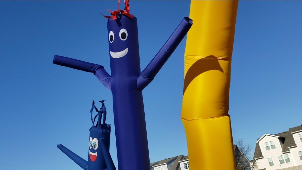 5 РАЗМЕРОВ НАДУВНЫХ ТАНЦОРОВ!!! 😆😄 #надувнойтанцор #надувнойчеловек