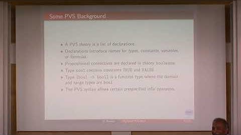 Prof. Natarajan Shankar | A tutorial introduction to the PVS proof assistant