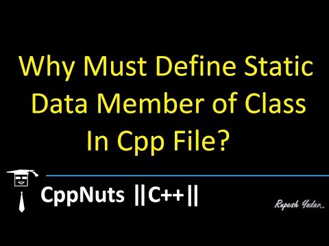 Why Must Define Static Data Member of Class In Cpp File?