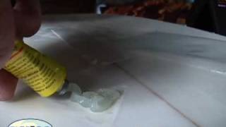 How to repair your surfboard using solarez UV cure resin.Life Hacks