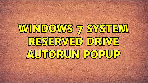 Windows 7 system reserved drive autorun popup