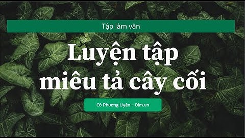 Tập làm văn: Luyện tập miêu tả cây cối - Tiếng Việt 4 [OLM.VN]