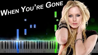 Avril Lavigne - When You're Gone Piano Tutorial