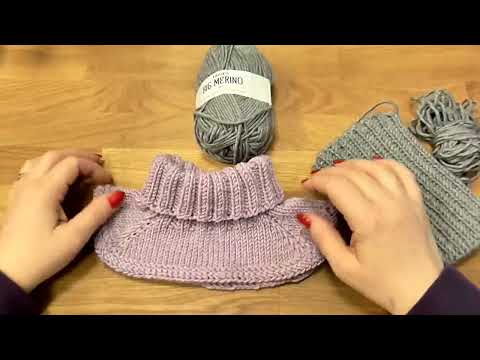 Pletení nákrčníku, roláku 2. díl, Knitting collar tutorial