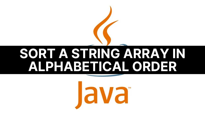 Java Tutorial | How to sort a string array in alphabetical order ( form A to Z)