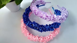 Bushy satin ribbon hairband for baby girls | Satin ribbon hairband | Hair accessories