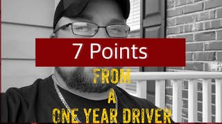 7 Points From A One Year Driver