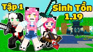 MỀU THỬ THÁCH 24 GIỜ SINH TỒN MINECRAFT 1.19 TẬP 1*REDHOOD TÌM ĐƯỢC NHÀ CỦA WARDEN TRONG MINECRAFT