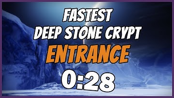 Destiny 2: Fastest Deep Stone Crypt Skip 0-1 [0:28]