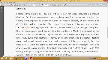 An Energy Aware Routing Algorithm for Quality Oriented Wireless Video Delivery