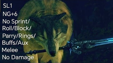 Great Grey Wolf Sif SL1 NG+6 no sprint/roll/block/parry/rings/buffs/aux (flawless)