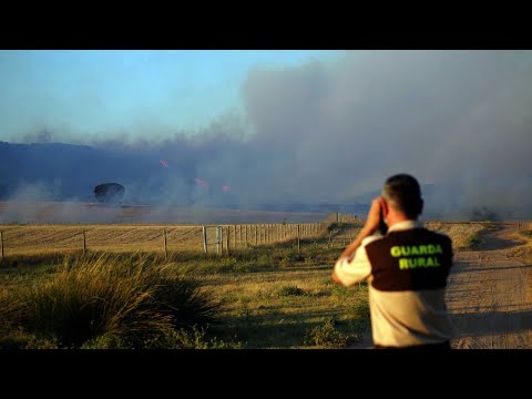 El incendio en el Monte Yerga, en La Rioja, sigue activo y sin controlar