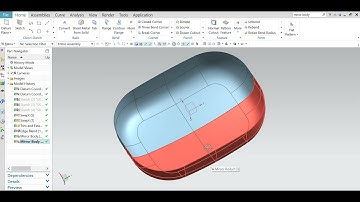 Thiết kế surface _NX_2_ Mirror body và lệnh sew, thicken: thiết kế hoàn thiện hộp xà phòng