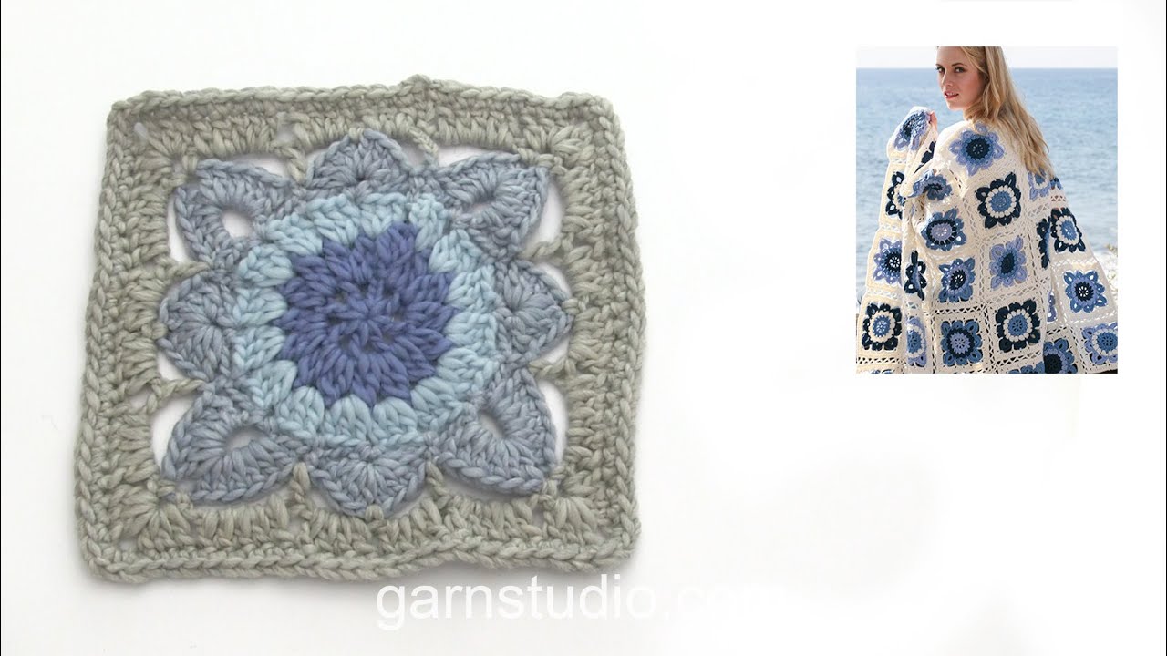 How to crochet the square in DROPS 120-3