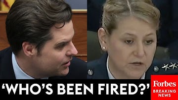 Matt Gaetz Relentlessly Grills Air Force Official About 