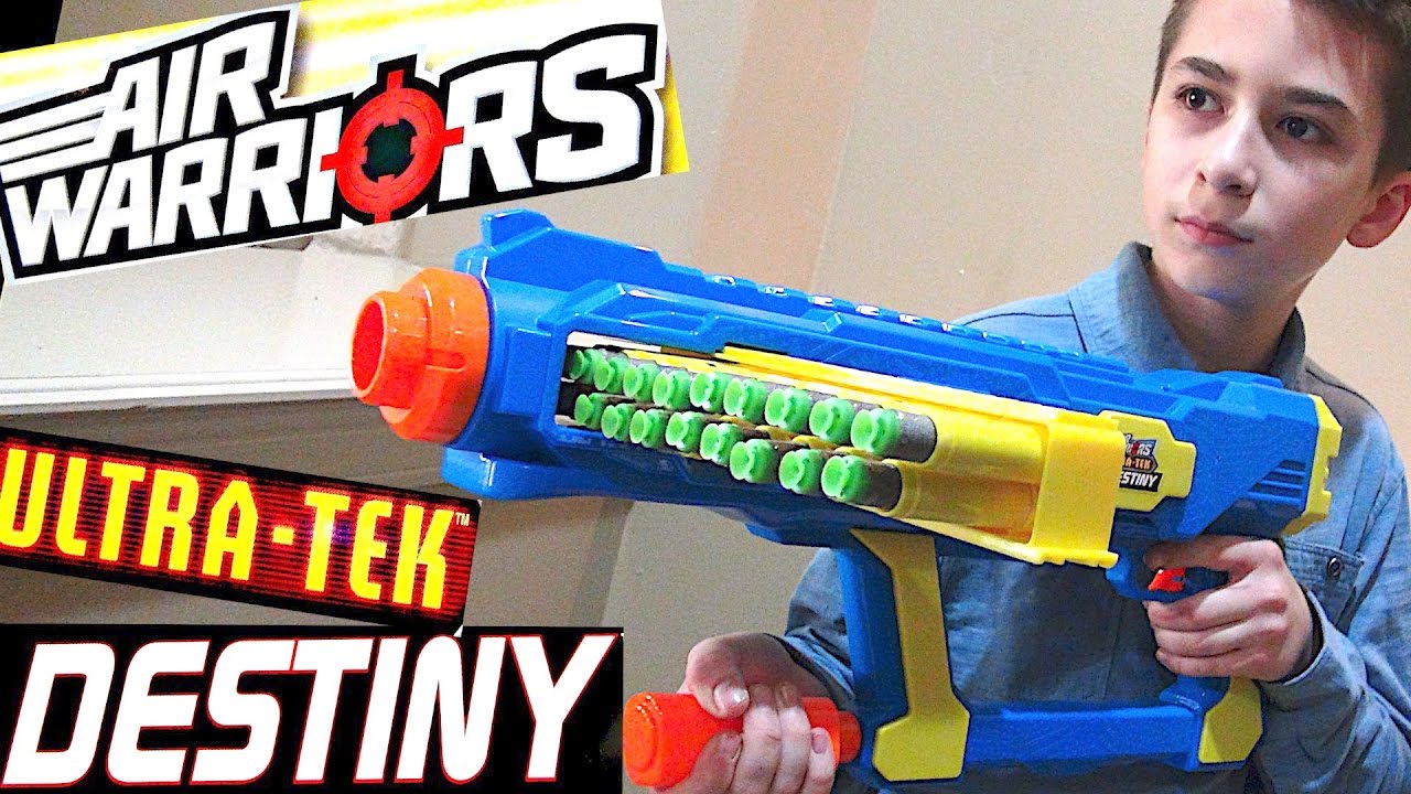 Air Warriors Ultra-Tek デスティニー 超高速連射 新品 Air Warriors Ultra Tek Destiny Suction Dart Blaster with Robert