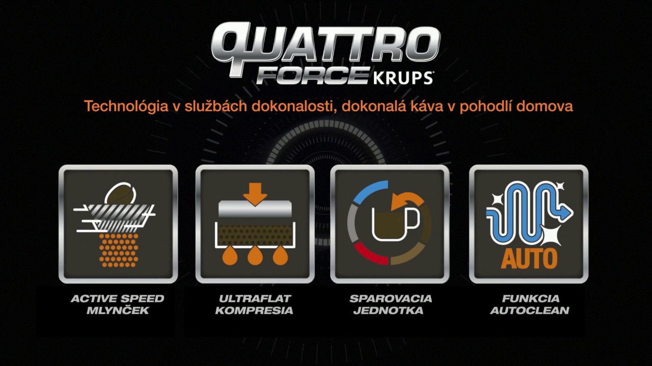SK) Krups Quattro Force - technológia v službách dokonalosti, dokonalá káva  v pohodlí domova - YouTube