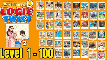 Brain puzzle 2 logic twist all levels solution walkthrough | 1 - 100 | bata boy gaming 