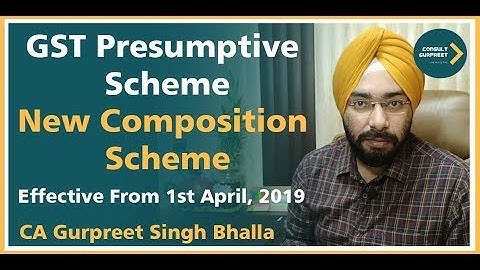 NEW COMPOSITION SCHEME FOR SERVICE PROVIDERS from 1st April 2019 | PRESUMPTIVE SCHEME UNDER GST