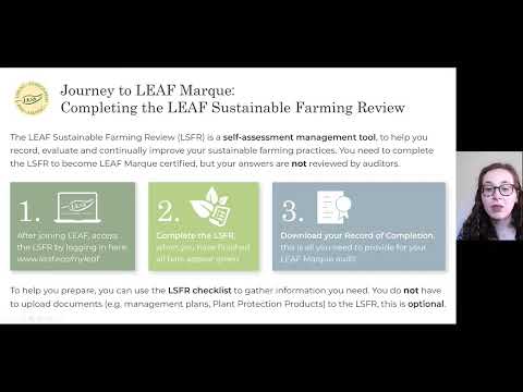 Completing the LEAF Sustainable Farming Review