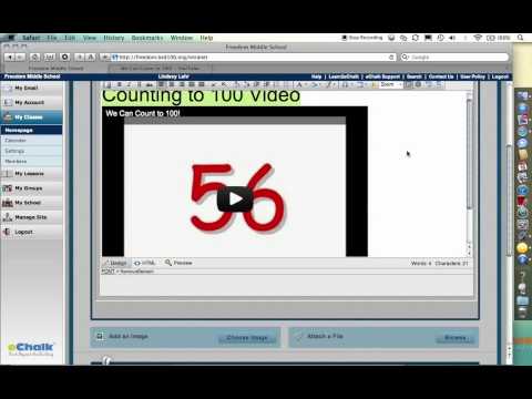Embedding YouTube Video Into eChalk Event
