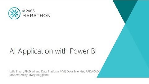 AI Application With Power BI | Leila Etaati | Achieving AI Analytics