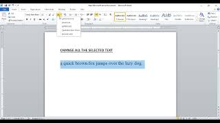 How To Change Case In MS Office Word