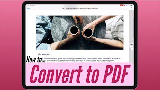 How to Quickly Convert to PDF on the iPad