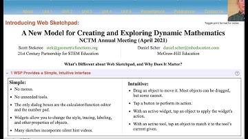 Introduction to Web Sketchpad (NCTM 2021 Annual Meeting)