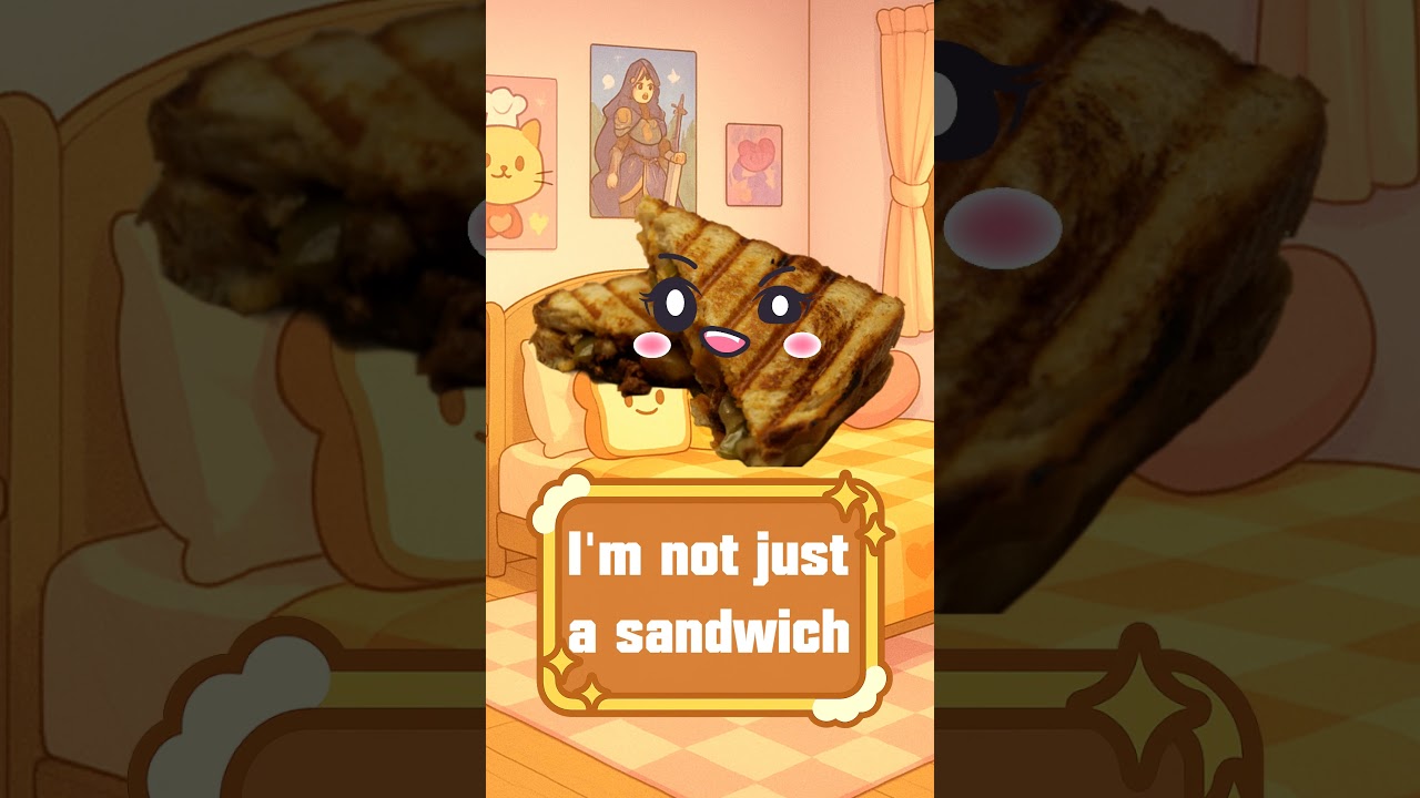 Meet Panini-Chan — your new fave food-themed anime star! 🍞💛 