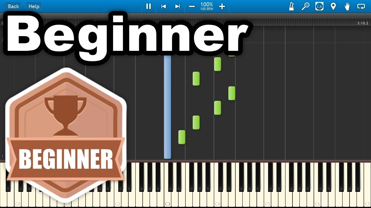 Piano Tiles 2 - Beginner Challenge (Synthesia)