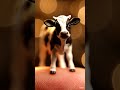 Miniature cow on thumb short  #cute #cow #aivideo