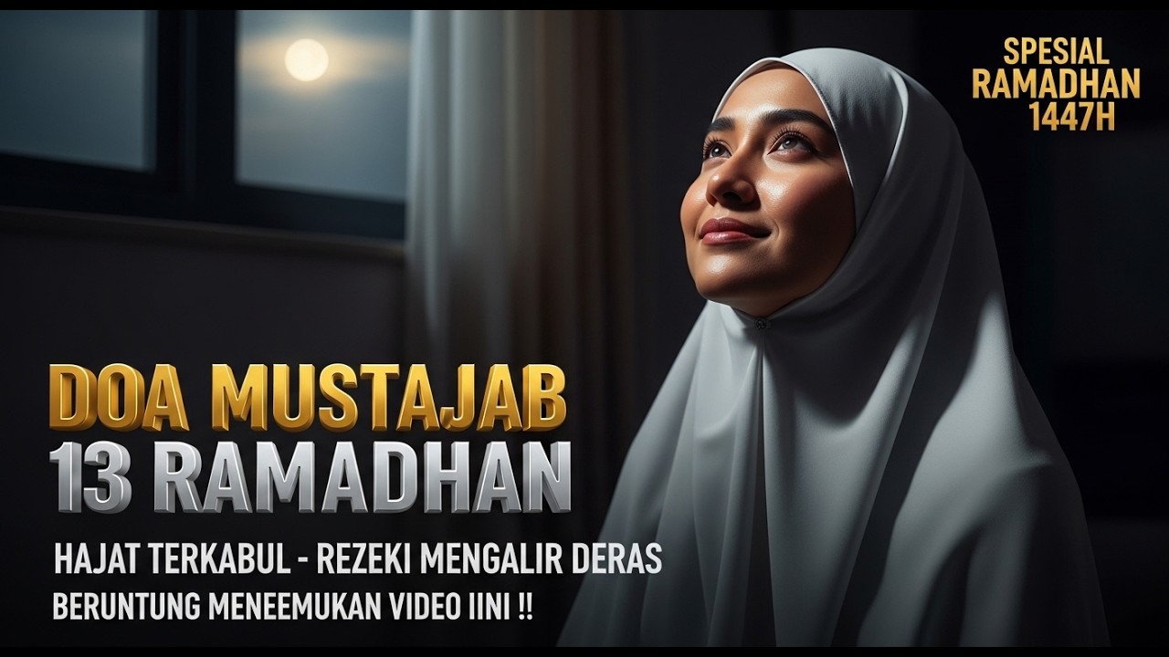 Putar Doa ini 13 Ramadhan 🌛 Segala Hajat Dikabulkan, Rezeki Mengalir Deras, Aamiin