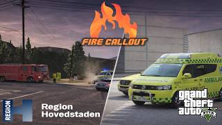 |GTA5 Firecallout Ep70| - Københavns brandvæsen i VW T5 A75 Ambulancen