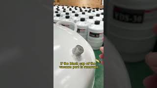 What is the vacuum port of a liquid nitrogen tank used for? Can it be unscrewed?