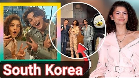 Timothee Chalamet and Zendaya at the Dune 2 Press Conference