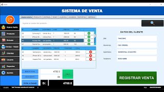 Sistema de Ventas hecho en JAVA y MYSQL