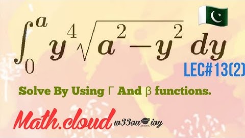 #special functions #Examples SOLVE THE INTEGRAL USING BETA AND GAMMA FUNCTION. LEC-13(2). URDU/HINDI