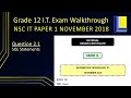 Information Technology Grade 12 Paper 1 November 2018 Q2.1