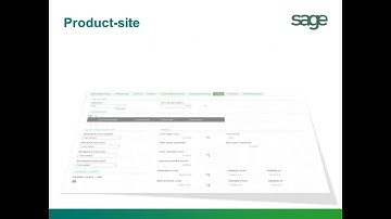 Sage X3 - How to Define Product Sites