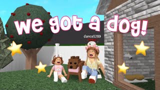 We Adopted A DOG! *WE ARE SO HAPPY* |Bloxburg Family Roleplay|