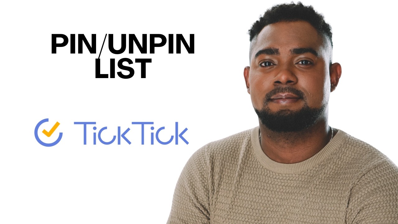How to Pin or Unpin a List | TickTick List Pinning Tutorial - YouTube